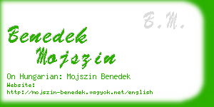 benedek mojszin business card